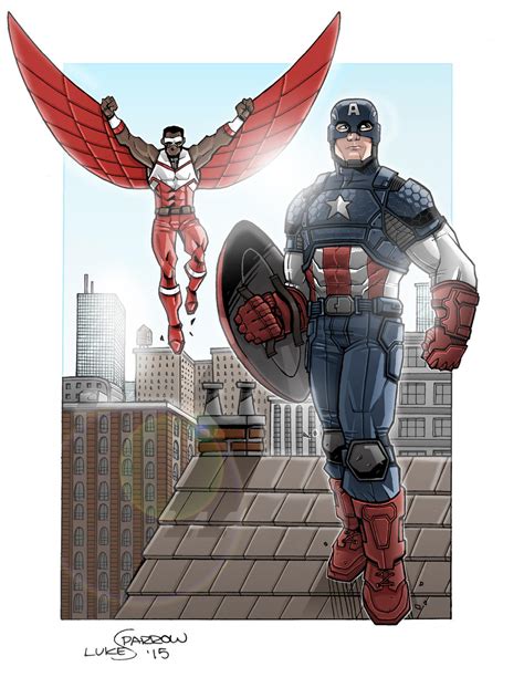 Captain America and Falcon by lukesparrow on DeviantArt