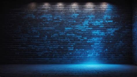 Premium Photo | Black Brick Wall Illuminated