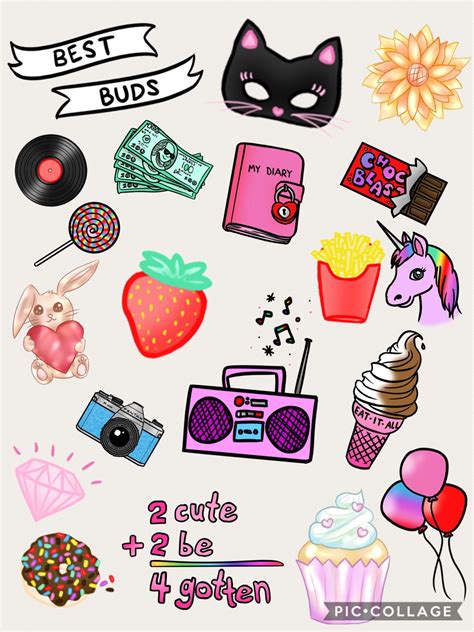 Collage by stickers in Pic Collage | WALLPAPERS | Pinterest | Collage, Drawing ideas and Drawings