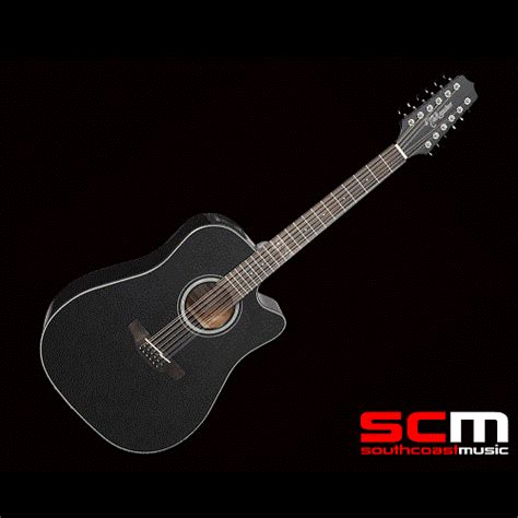 Takamine G Series 12 String Acoustic Electric Black Dreadnought Cutaway ...