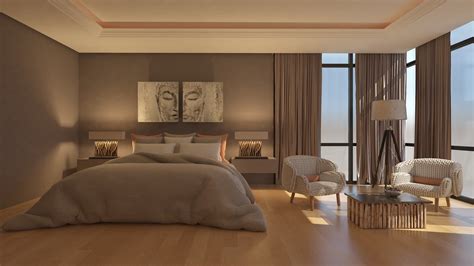 Modern bedroom design 3D model - TurboSquid 1422532