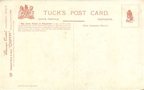 THE AVON VALLEY, RINGWOOD - TuckDB Postcards