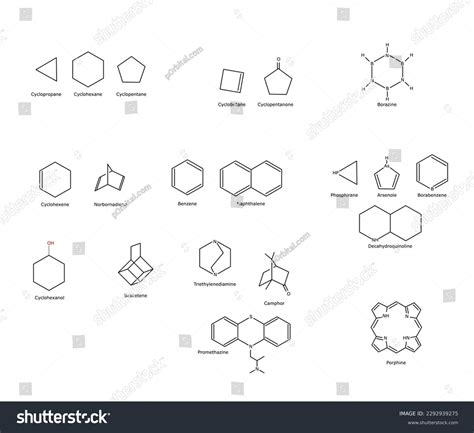 Cyclic compounds chemical structure aromatic - Royalty Free Stock ...