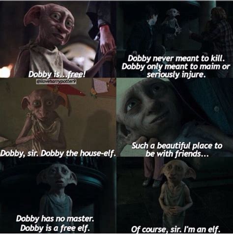 Dobby quotes | Elf house, Dobby quotes, Free dobby