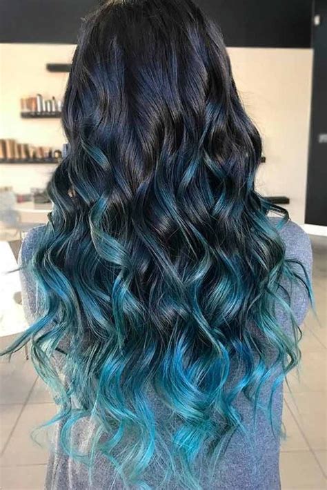 Ombre Teal Blue Hair Color - ZOO