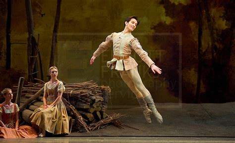 Valentino Zucchetti in the peasant pas de deux from Act 1 of the Royal Ballet's Giselle. Photo ...
