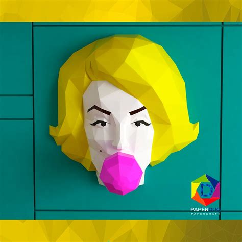 Marilyn Monroe Bubble Gum papercraft PDF Template PDF Papercraft Template - Etsy