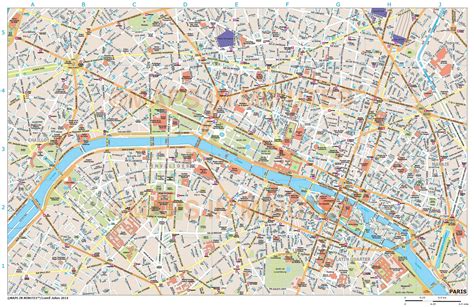 royalty free paris illustrator vector format city map