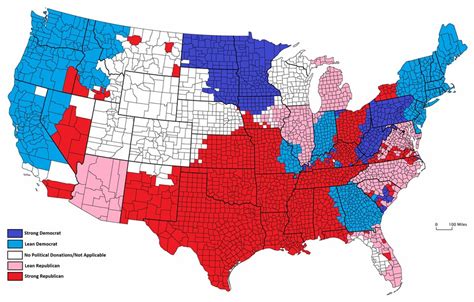 Political map based upon owner of each county's most popular NFL team : MapFans