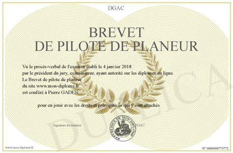 Brevet de pilote de planeur