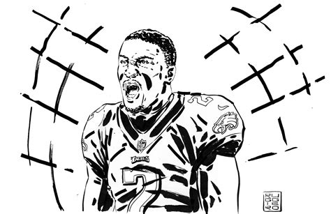 Jalen Hurts Coloring Page