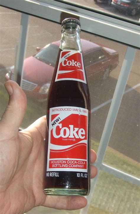 ORIGINAL 1985 NEW COKE COCA COLA - MAY 6, 1985 10 Oz UN OPENED BOTTLE ...