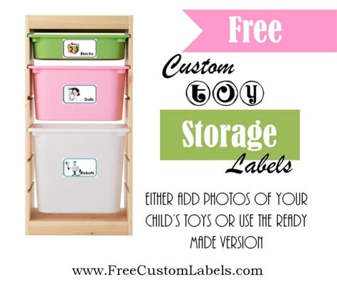 Toy Bin Labels | Create Toy Labels with Photos and Print at Home