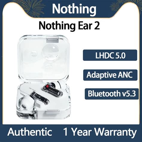 Original Global Version Nothing Ear 2 True Wireless Earbuds Bluetooth 5.3 Adaptive ANC Hi-Res 11 ...