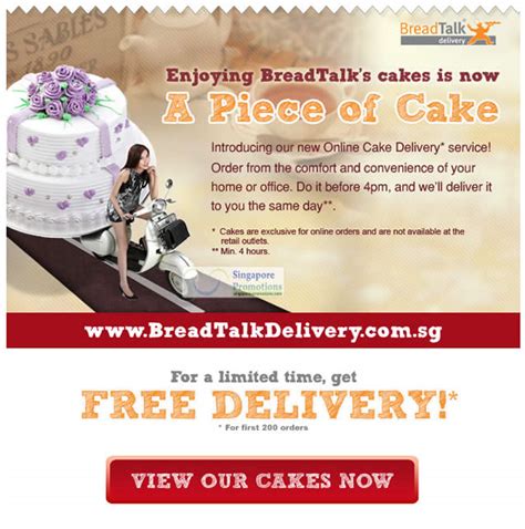 BreadTalk 20 Oct 2011 » BreadTalk Launches Online Cake Delivery Service 20 Oct 2011 | SINGPromos.com