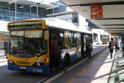 Brisbane Transport bus V768 on route 330 stops at Normanby station on ...