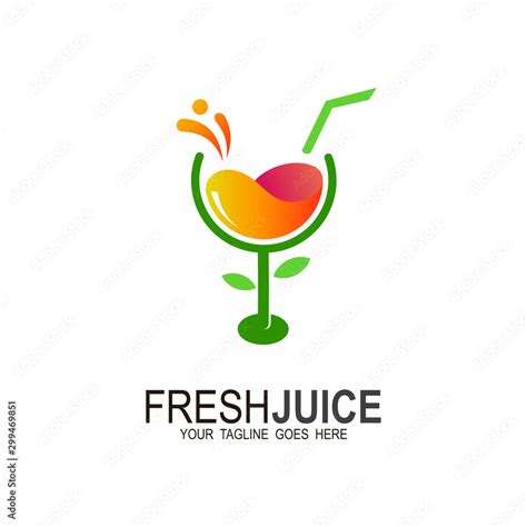 Fruit juice logo. Fresh drink logo, Healthy Drink Logo Design Stock ...