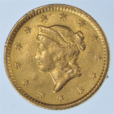 1853 United States $1 Dollar Liberty Head Gold Coin AGW .04837 oz | Property Room