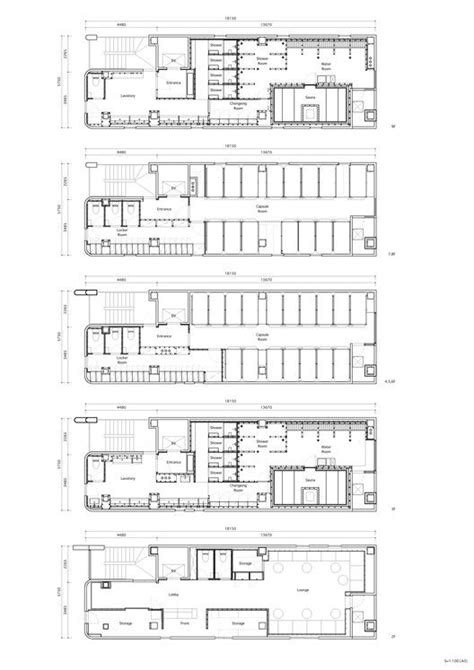 Gallery of ºC (Do-C) Ebisu / Schemata Architects - 16 | Capsule hotel ...