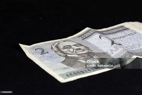 Selective Blur On A Banknote Of 2 Estonian Kroon Was The Official ...