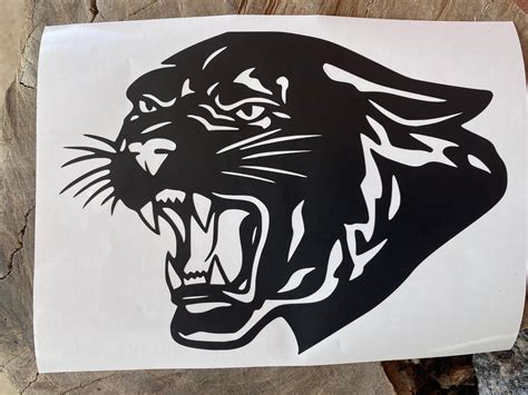 Black Panther car decal angry panther wild animals decal | Etsy