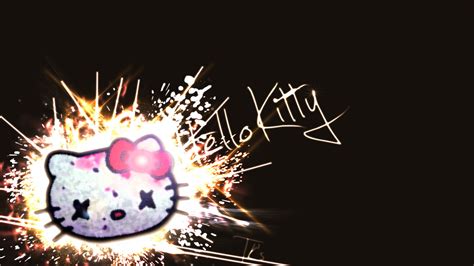 Tergokil 53+ Hello Kitty Wallpaper Black Background