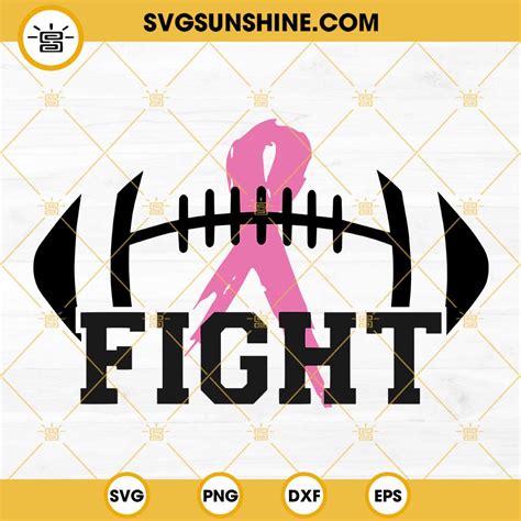 Pink Ribbon Football Breast Cancer Awareness SVG, Football Cancer Fight ...