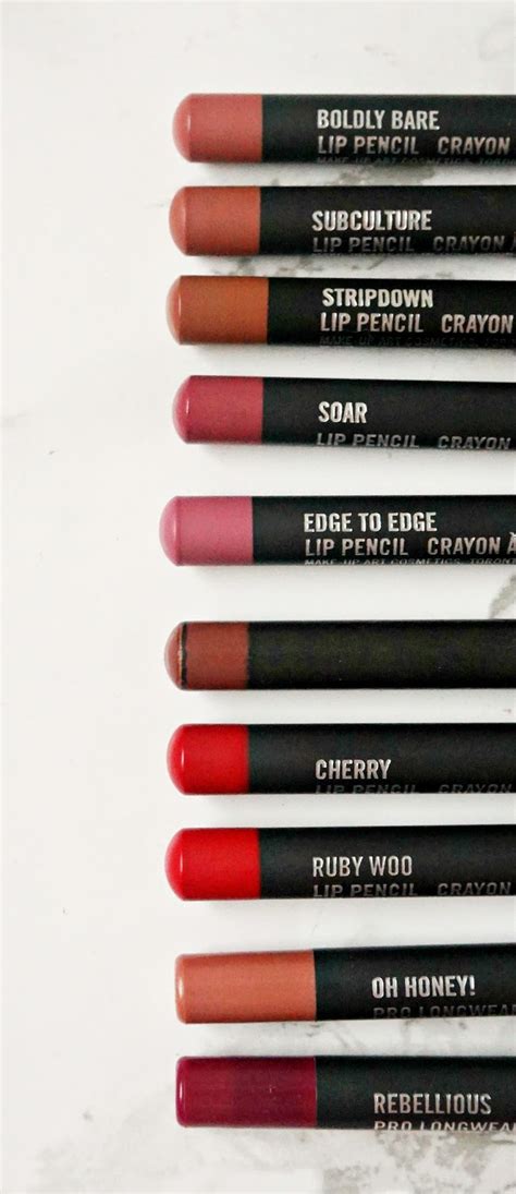 Mac Lip Liner Swatches On Lips