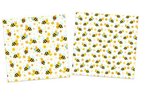 Bees pattern. Honey pattern. Bee SVG | Master Bundles