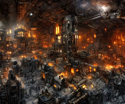 Dwarven Forge - Underground city by NimoStar on DeviantArt