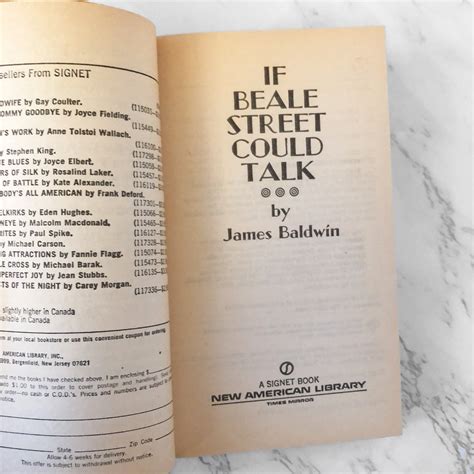 If Beale Street Could Talk by James Baldwin [1975 PAPERBACK]