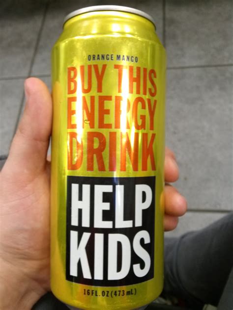 Energy Drink Heaven: Buy This Energy Drink Help Kids: Orange Mango