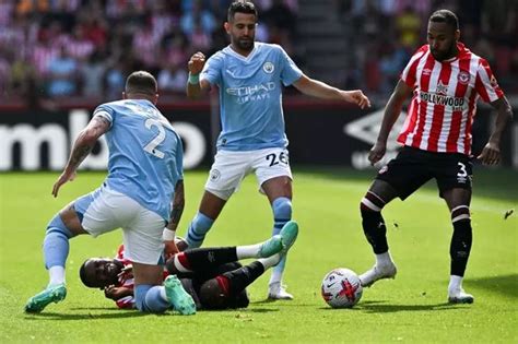 Man City player ratings vs Brentford as Riyad Mahrez struggles - Simon Bajkowski - Manchester ...