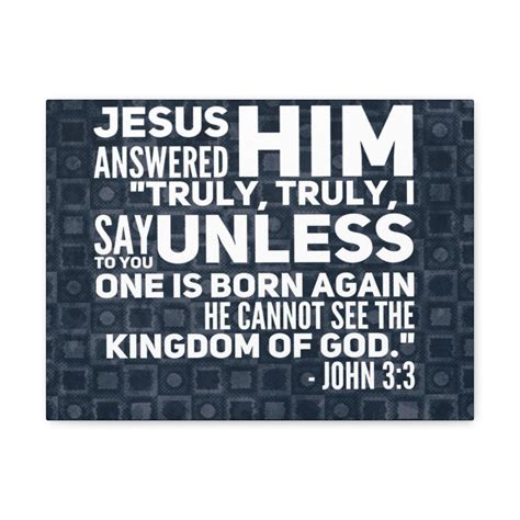 Scripture Walls John 3:3 Kingdom Of God Bible Verse Canvas Christian ...