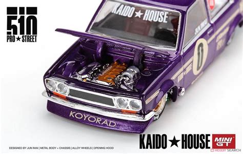 Datsun 510 Pro Street OG Purple Kaido House (LHD) (Diecast Car) Images List