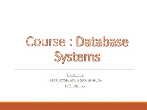 Database Management System ppt | PPT