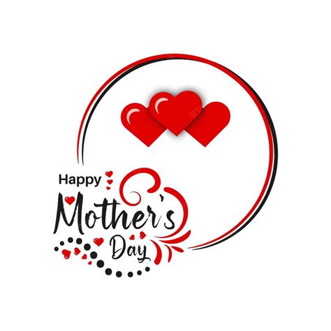 Premium Vector | Mother's day heart greeting background