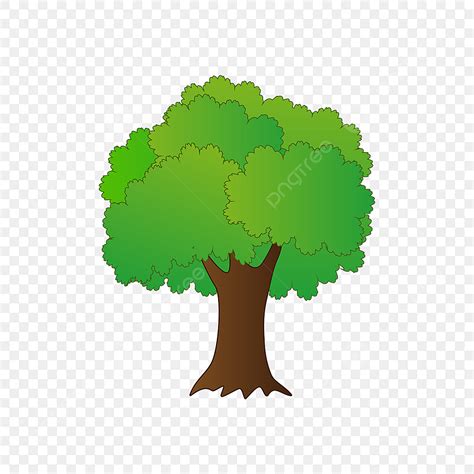 Big Tree Vector PNG Images, Tree Clipart Cartoon Simple Tree Material Big Tree Illustration ...