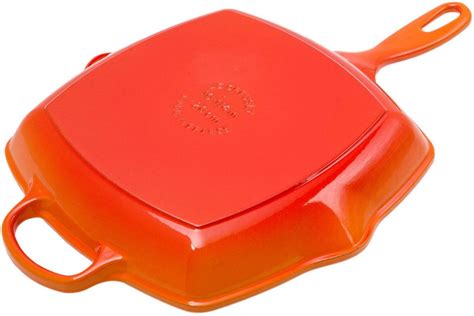 Le Creuset grill pan/skillet 26cm square, orange | Advantageously shopping at Knivesandtools.com