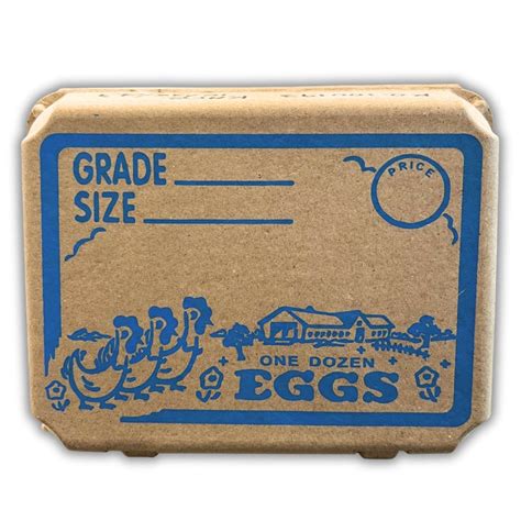 Vintage Egg Cartons, 12- Egg Printed Paper – EggCartons.Com