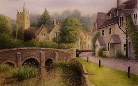 Watercolor Pencil Landscape at PaintingValley.com | Explore collection ...