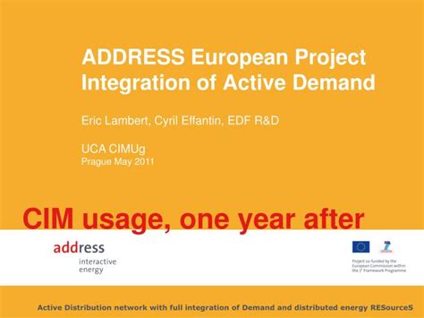 PPT - ADDRESS European Project Integration of Active Demand PowerPoint ...