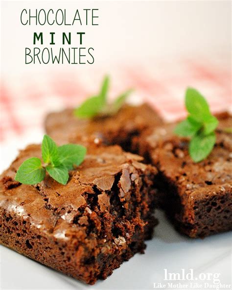 Chocolate Mint Brownies - Like Mother, Like Daughter