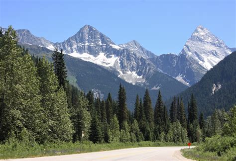 A view along the Trans-Canada Highway 1 in Glacier National Park of Canada. 07/2017. | Glacier ...