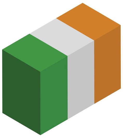 National flag of Ireland - Isometric 3d rendering. 16592310 Vector Art ...