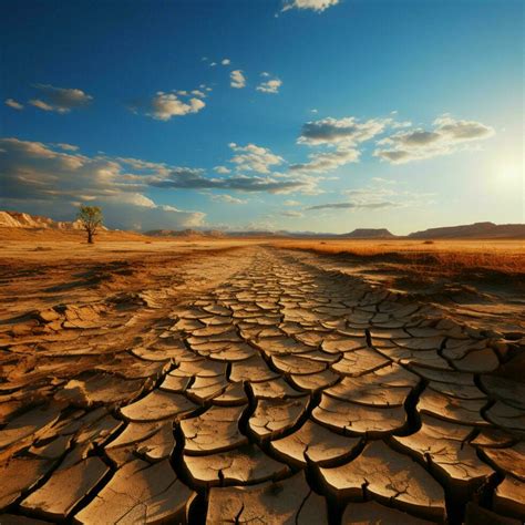 Desolation revealed Cracked earth in desert unveils climate changes ...