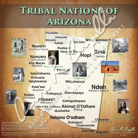 Tribal Nations of Arizona Map | Arizona map, Native american history, American indian history