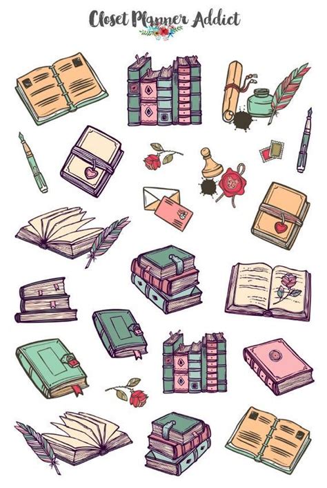 #vintage aesthetic stickers Vintage Books Planner Stickers | Books ...