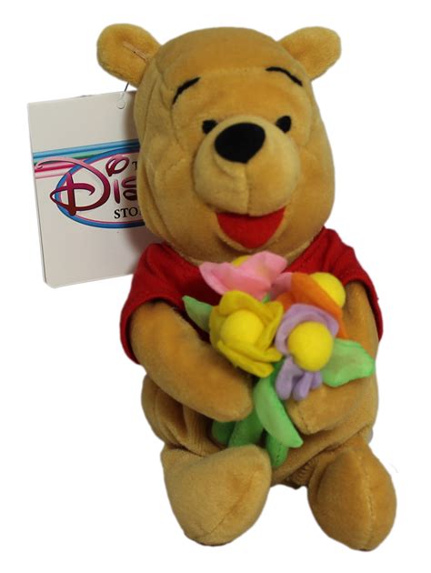 Disney Plush: Pooh Bear with Flowers | Stuffed Animal - Walmart.com