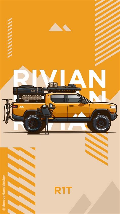 Rivian R1T Wallpaper Design | Automotive art illustrations, Automotive ...